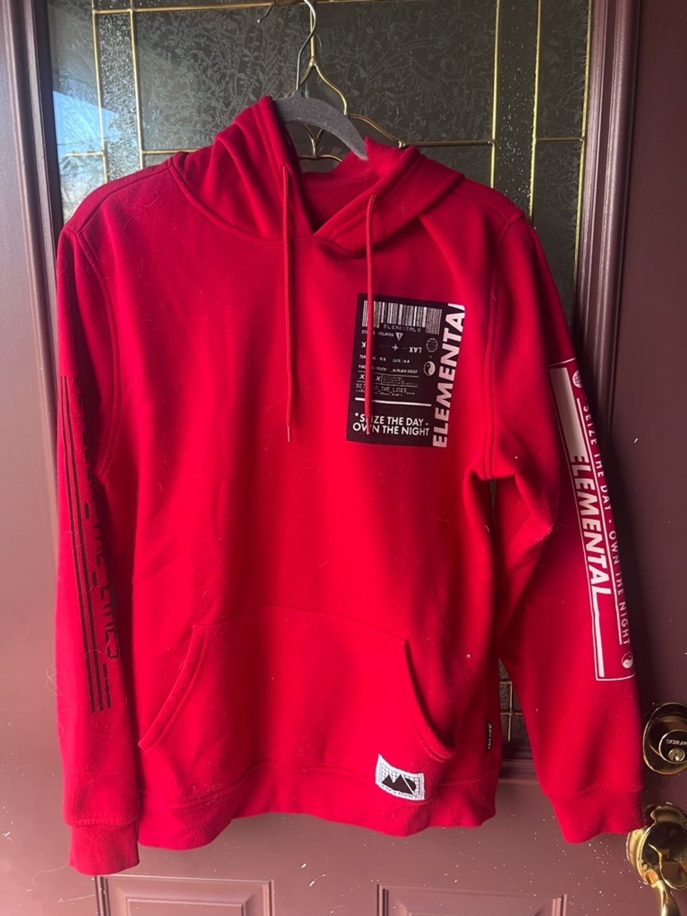 Brooklyn Cloth Red Graphic Pullover Hoodie